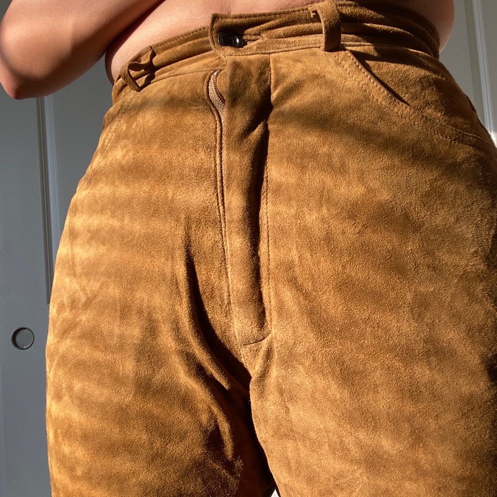 Suede pants